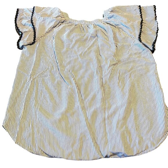 Loft Striped layered cuff tassel top Size M - Picture 7 of 7